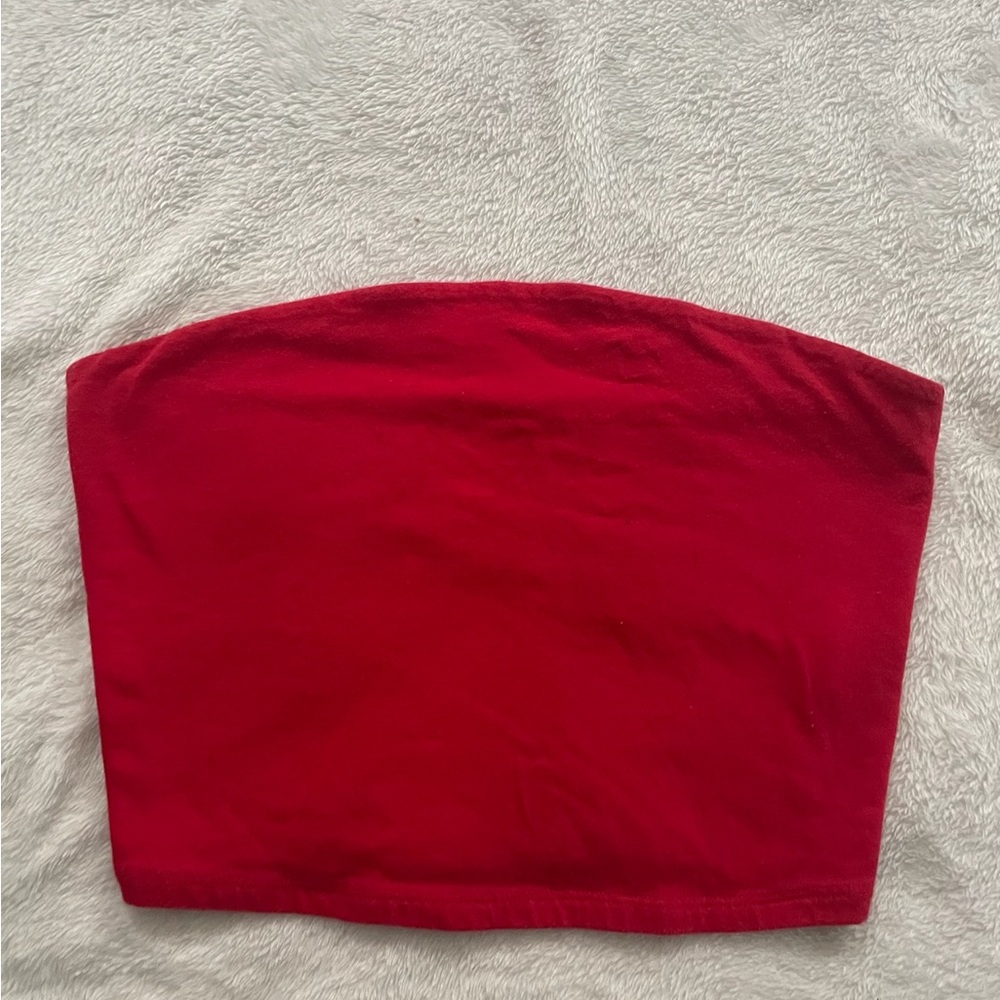 Garage Bold Red Tube Top